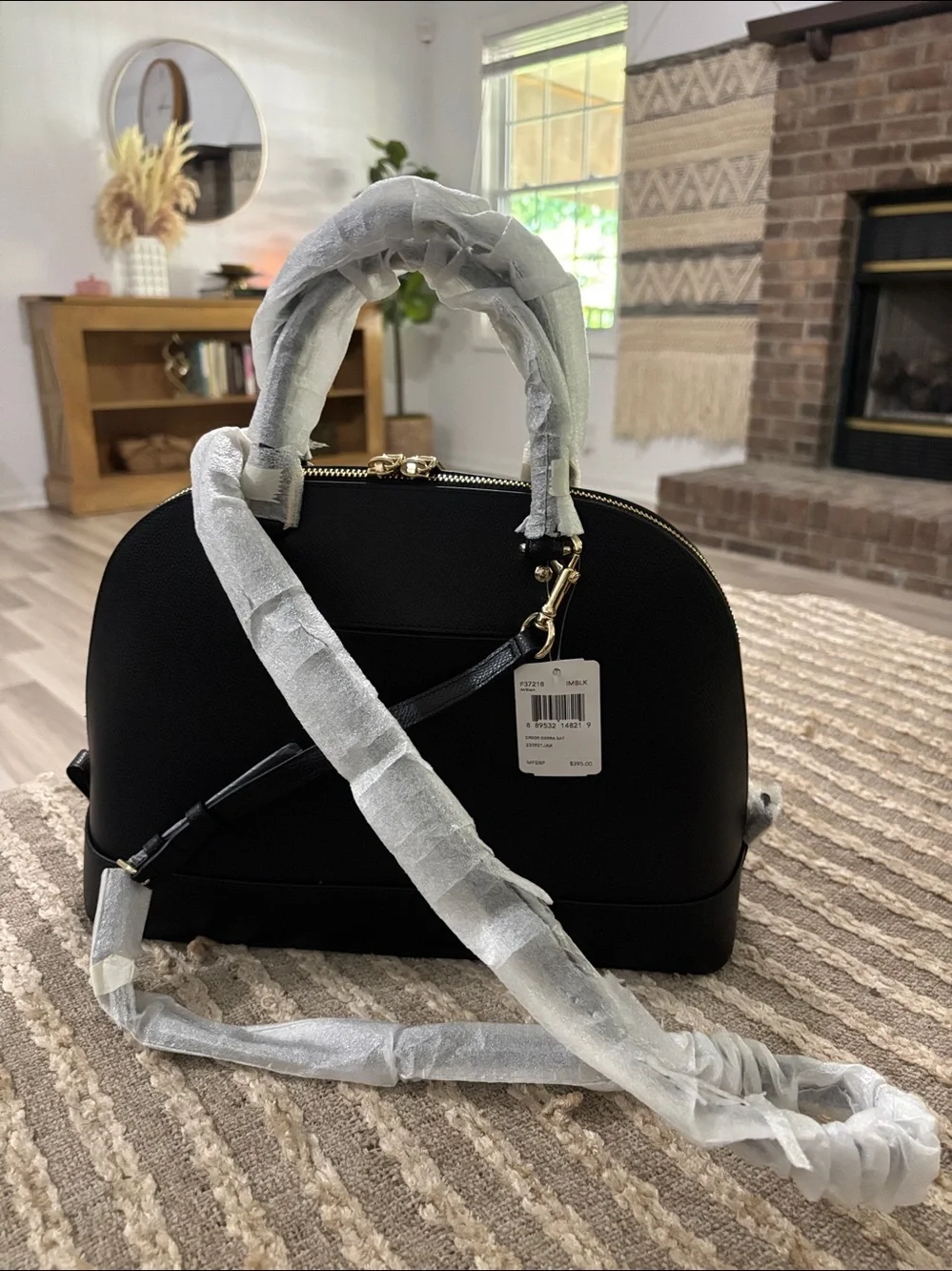 Coach black leather