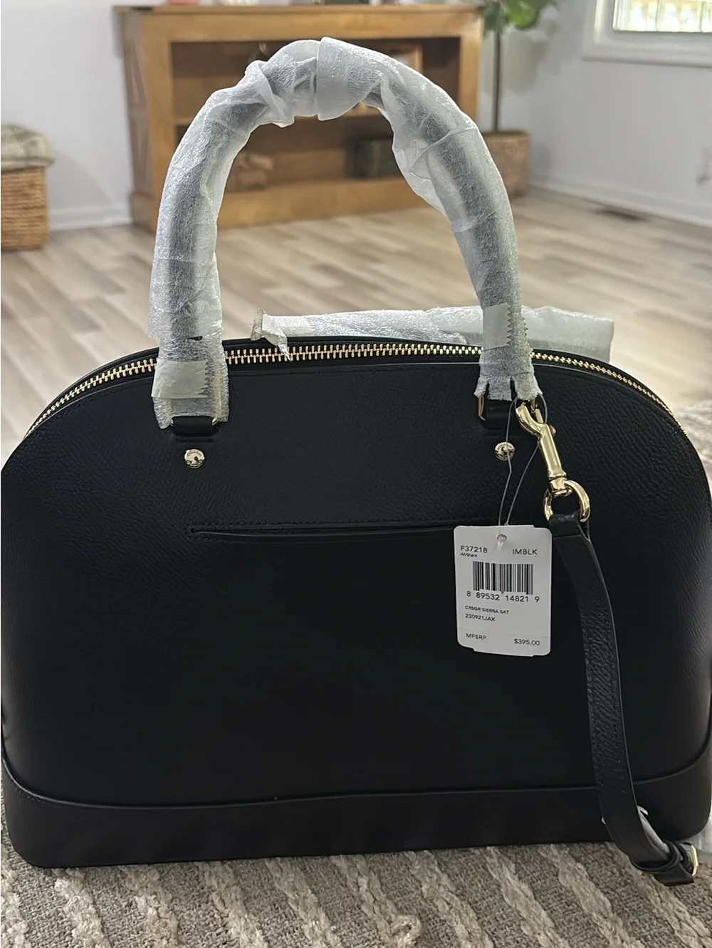 Coach black leather