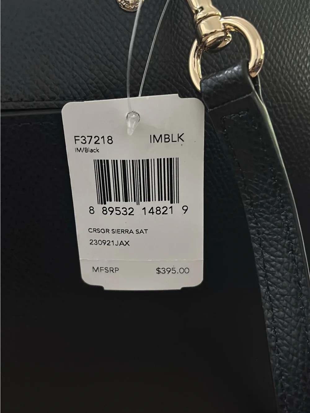 Coach black leather