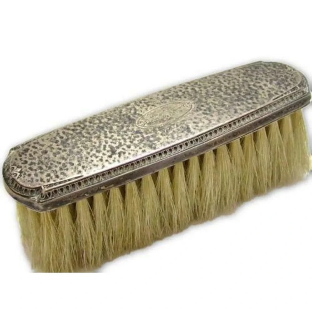 Old Antique Signed Sterling Silver Cloth Clothing Brush*Blank‎ Monogram*925