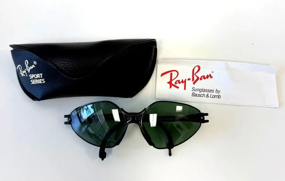 Vintage 90's Bausch & Lomb BLack Ray-Ban Sports Series 1 W1736 G-20 Chromax RARE