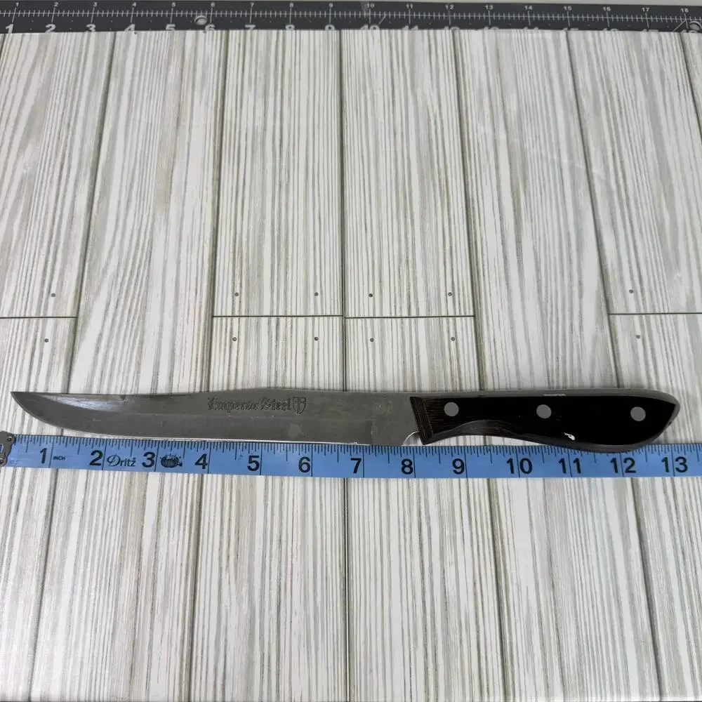 Emperor Steel 8” Knife Full Tang Wood‎ Handle Slicer Carving Kitchen Household