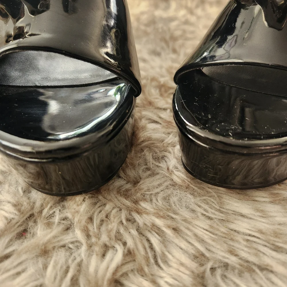 Nine West black patent