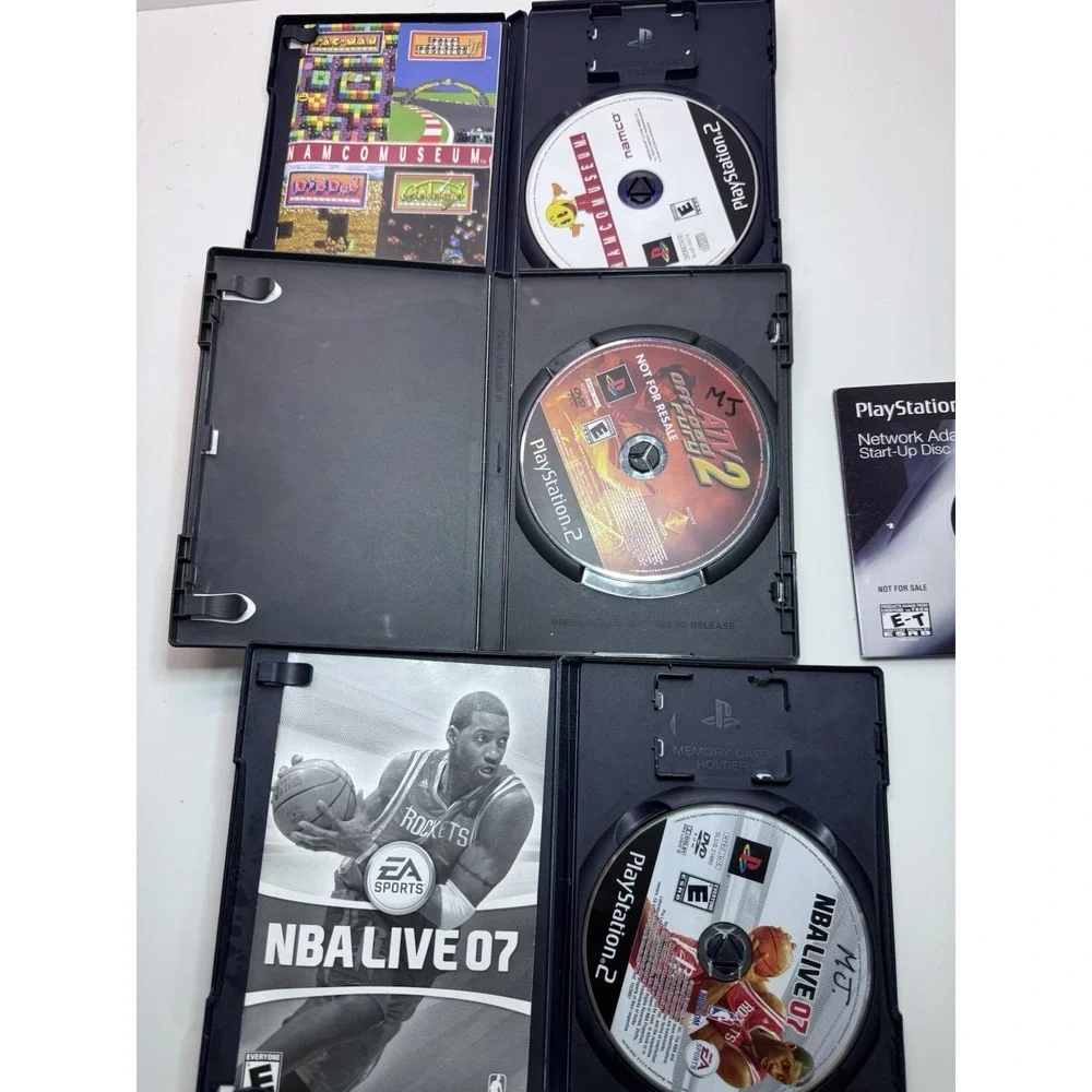 PlayStation‎ 2 PS2 Game Lot (4) Namco Museum, ATV Fury 2, NBA Live 07
