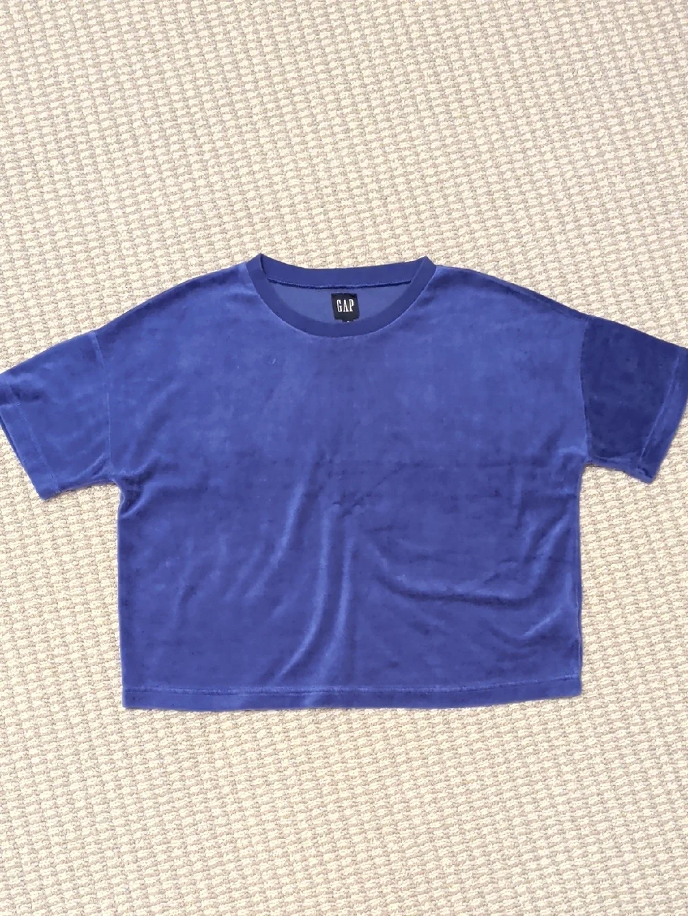 GAP Women Velvet Tee in Royal Blue Size S