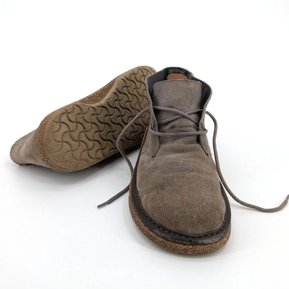 Birkenstock Dundee Suede Chukka Boots Taupe Cork Midsole Desert Men Size‎ 43
