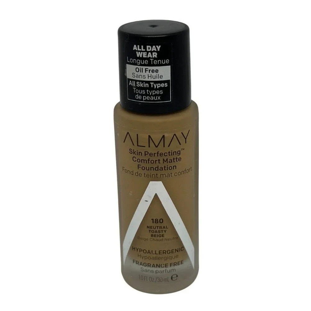 ALMAY‎ Skin Perfecting Comfort Matte Foundation 180 Neutral Toasty Beige 1oz NEW
