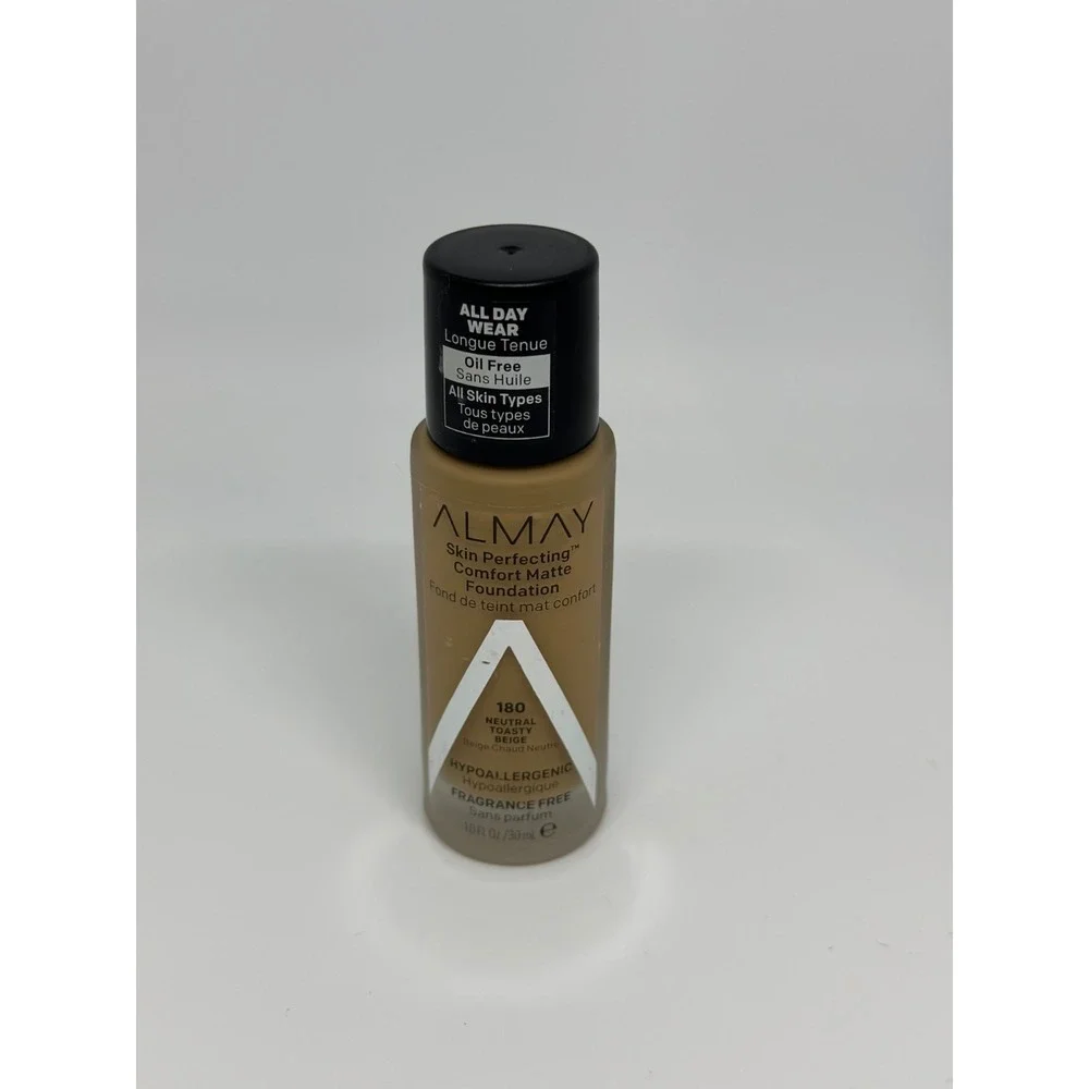 ALMAY‎ Skin Perfecting Comfort Matte Foundation 180 Neutral Toasty Beige 1oz NEW