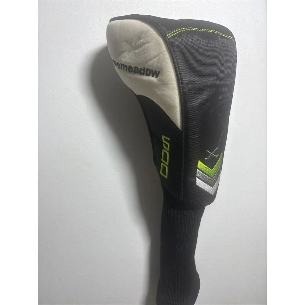 New PGX Pinemeadow 500 Driver Wood Headcover Golf Black White Green Stitching