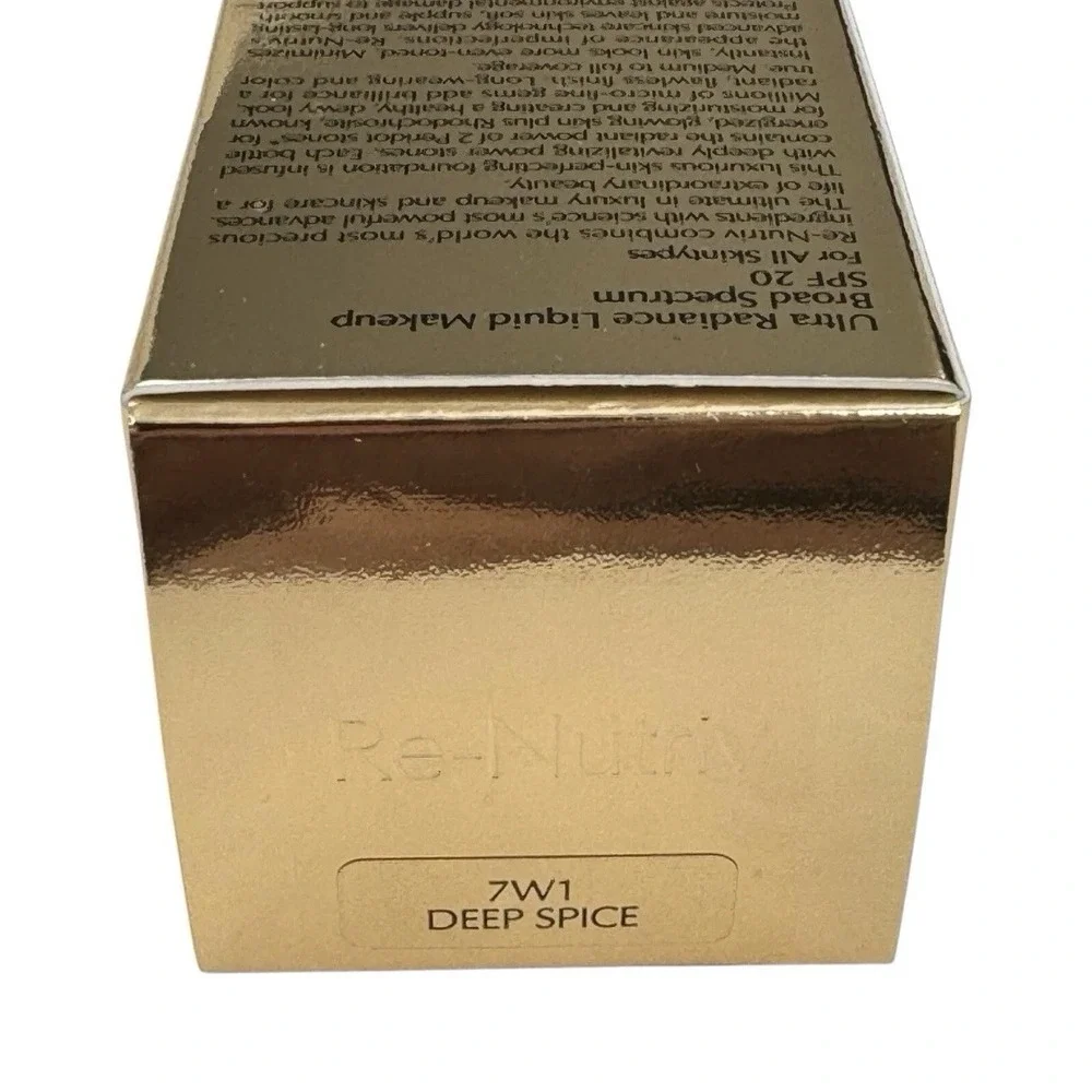 Estee‎ Lauder Foundation Re-Nutriv 7W1 Deep Spice Ultra Radiance Liquid Makeup