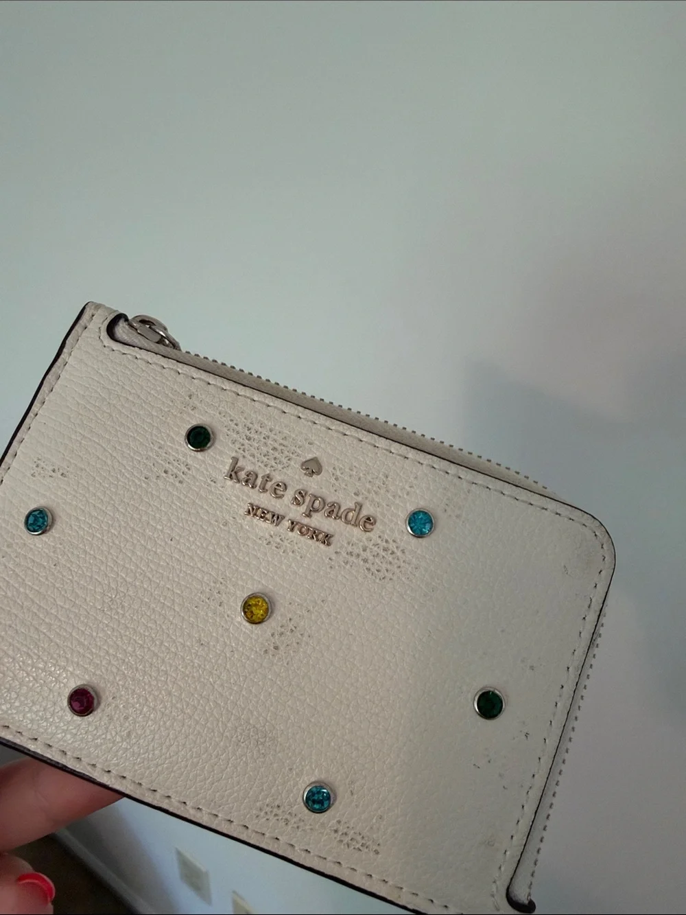 kate spade cream zip