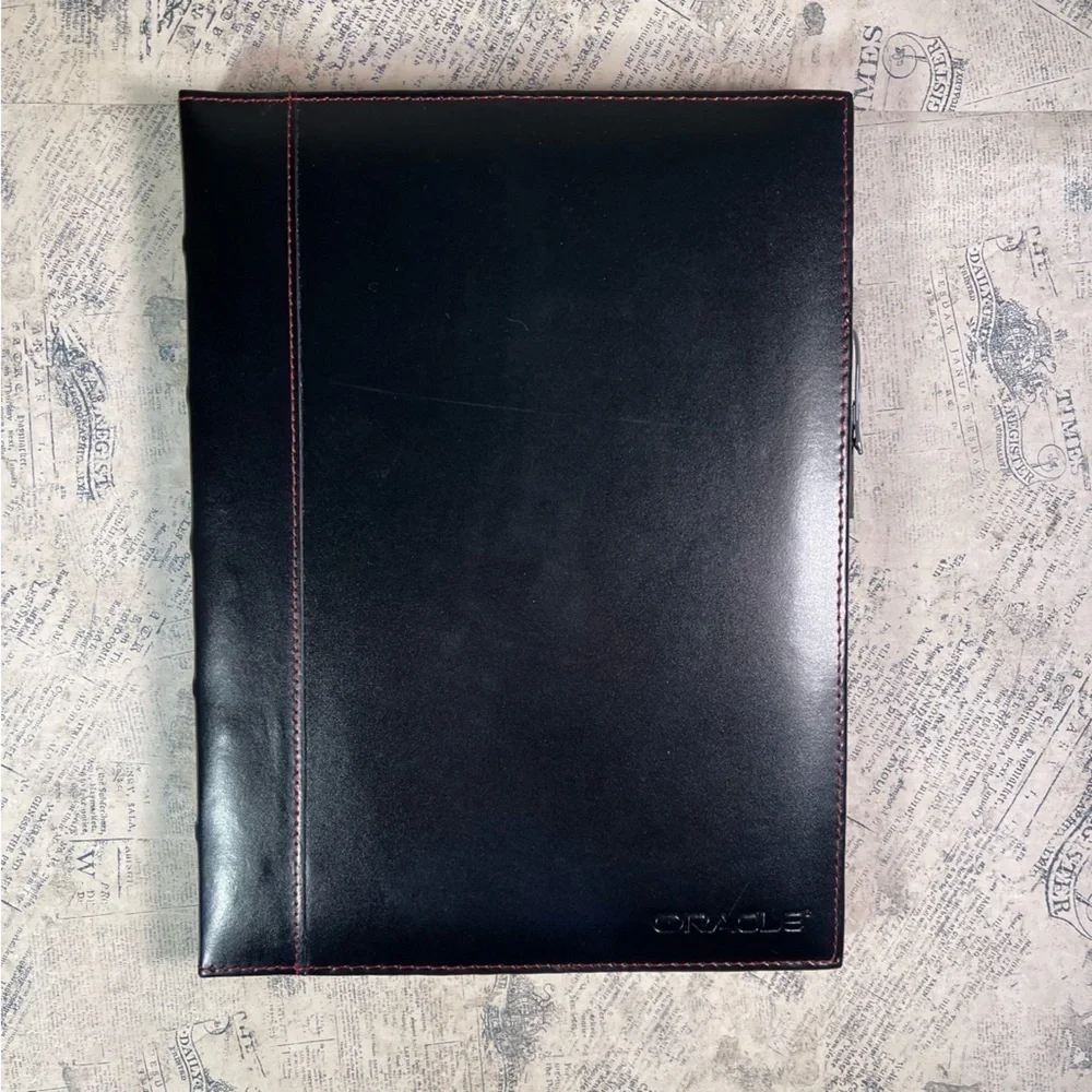 Cambridge Premium Genuine Leather Napa Journal Black Executive Notebook