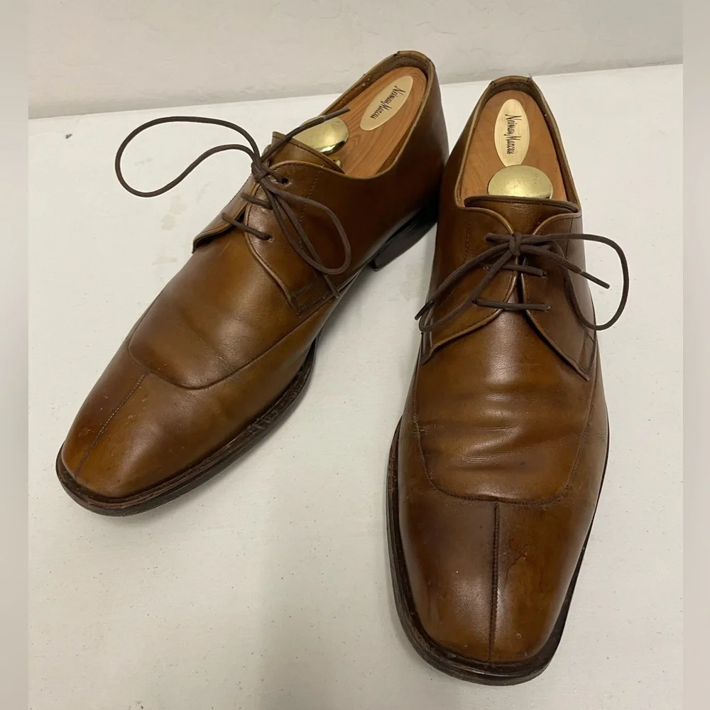 MAGNANNI Made in Spain Vintage Split Toe Dress Shoe in Brown Size‎ 8