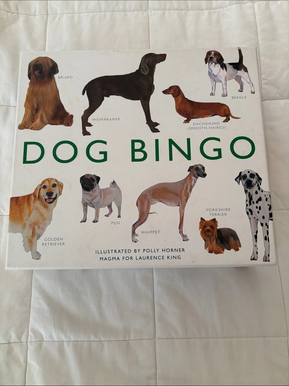 Anthropologie Dog Bingo Board Game - Illustrated Edition (White/Green)