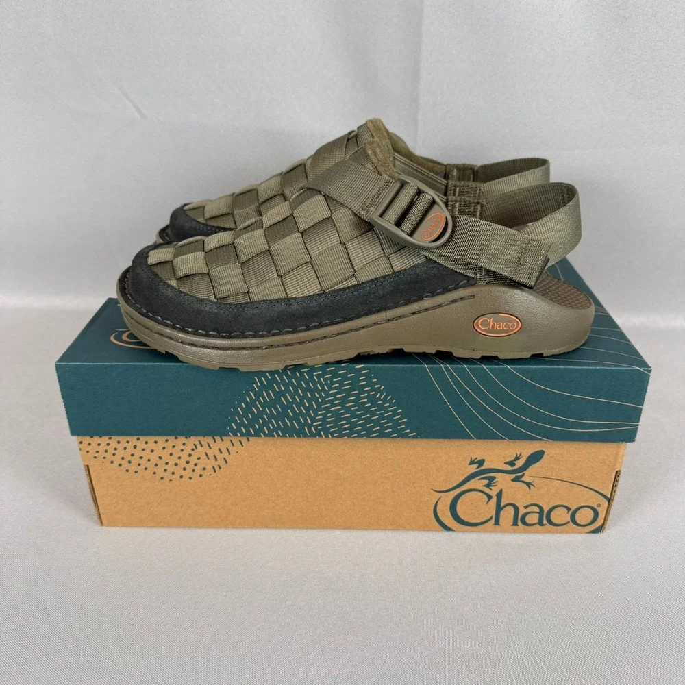 Chaco Canyon Woven Clogs Mens 9 Mossy Olive Green Slip-On Sandal Casual New NIB