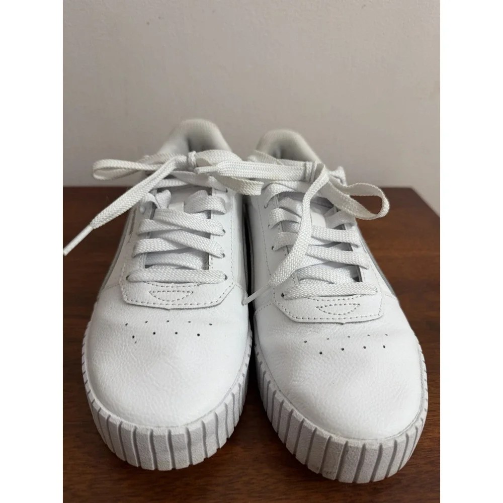Puma white leather