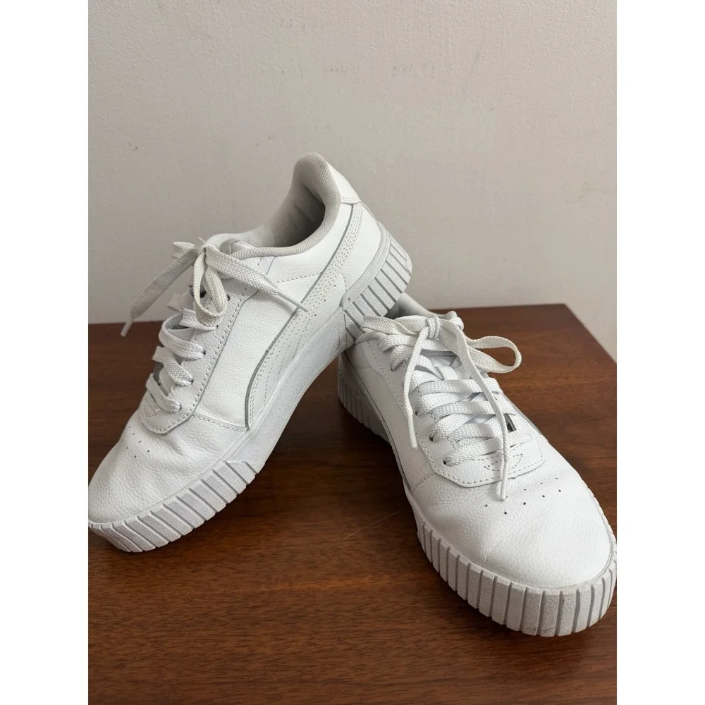 Puma white leather