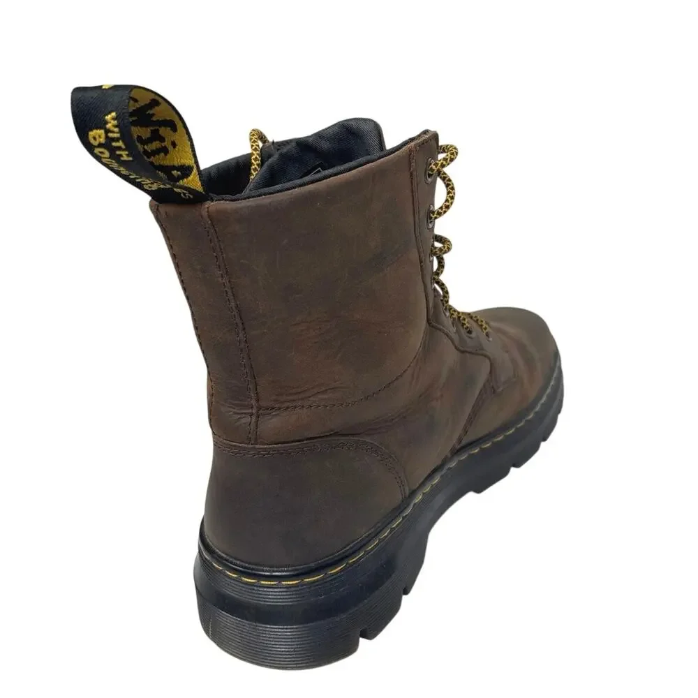 Dr. Martens AW004 AirWair Combs Combat Brown Leather Boots Men's Shoes Size US10