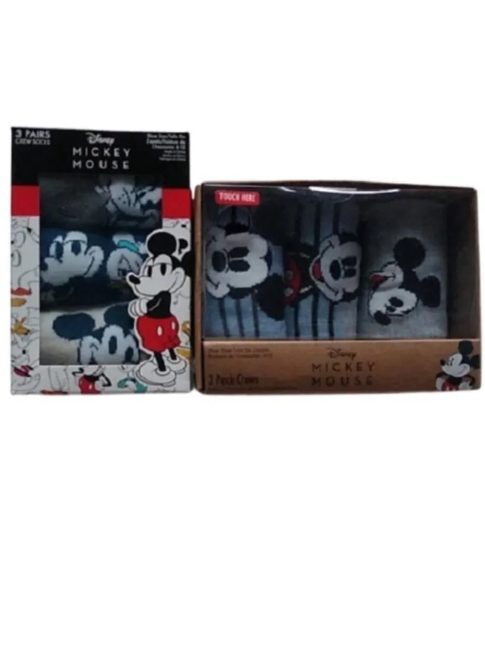 Boxed Disney Mickey + Friends Size 6-12 socks, 6 pairs