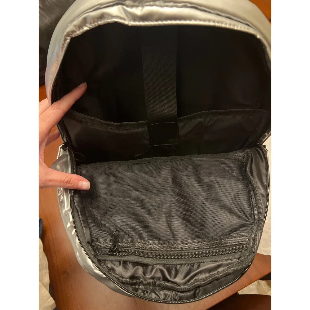 Youthforia‎ backpack book bag k-beauty swag silver metallic New NWT