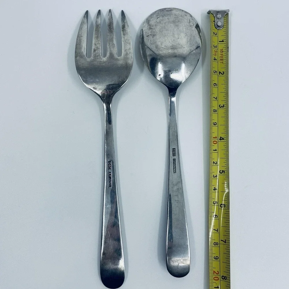 D&C Japan  E.P. Flatware Serving Set Spoon Fork‎ Cobalt Blue