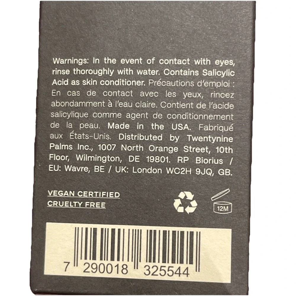 NIB TwentyNine Palms Cosmic Cypress Facial Cleanser 3.3‎ fl oz Vegan NEW IN BOX