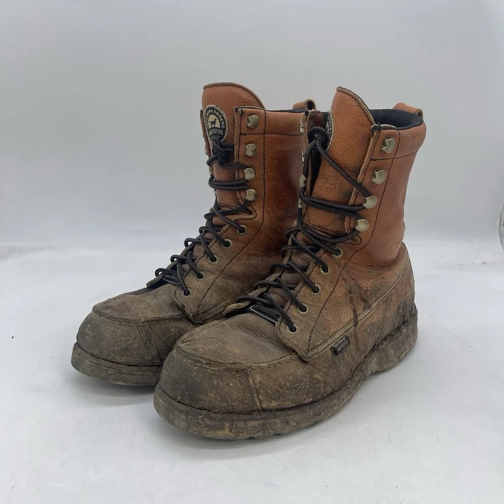 Red Wing Irish Setter Boots Mens 8 D Brown Workwear No. 894 Wingshooter Hunting
