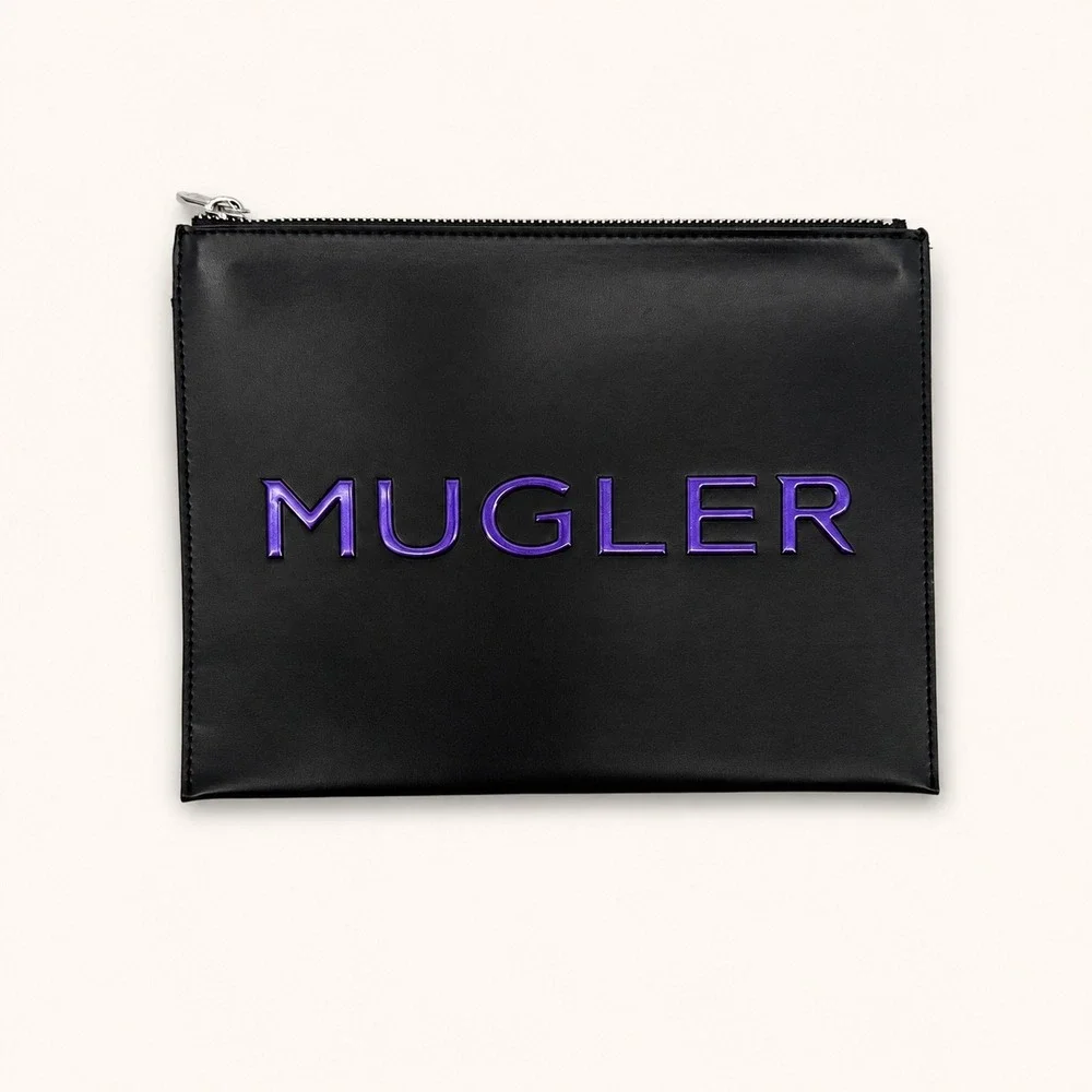 NEW Mugler Parfums Alien Extraintense Cosmetic Pouch Bag Goth Cyber Angel Travel