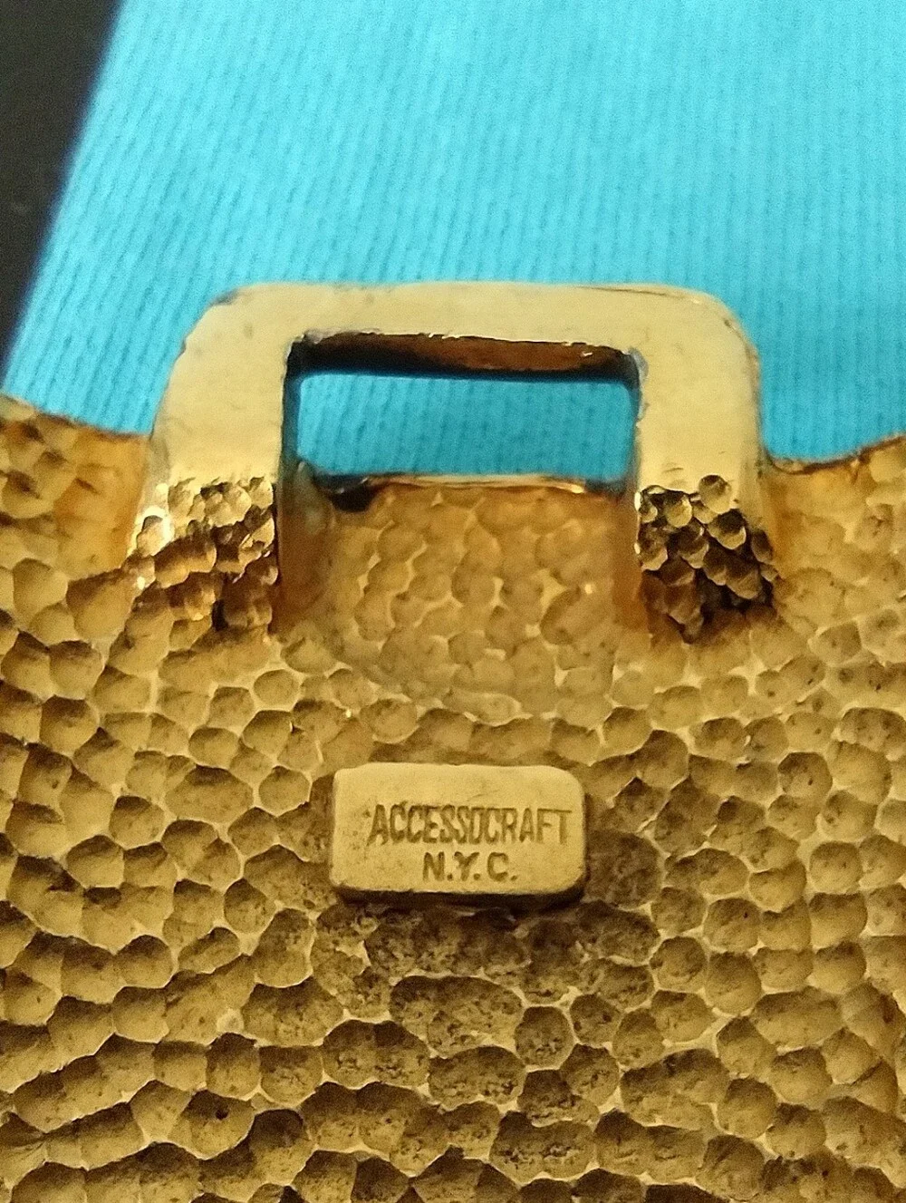 Accessocraft N.Y.C. 80s Gold-Tone Ribbed Belt Buckle