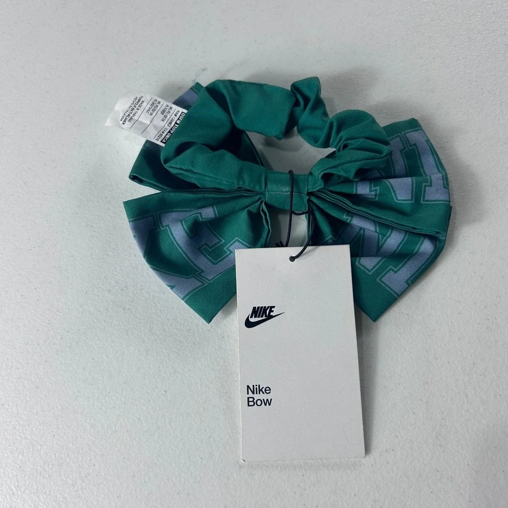 Nike Team Bow Scrunchie Womens Green Lavender Athletic‎ Hair Accessory NEW
