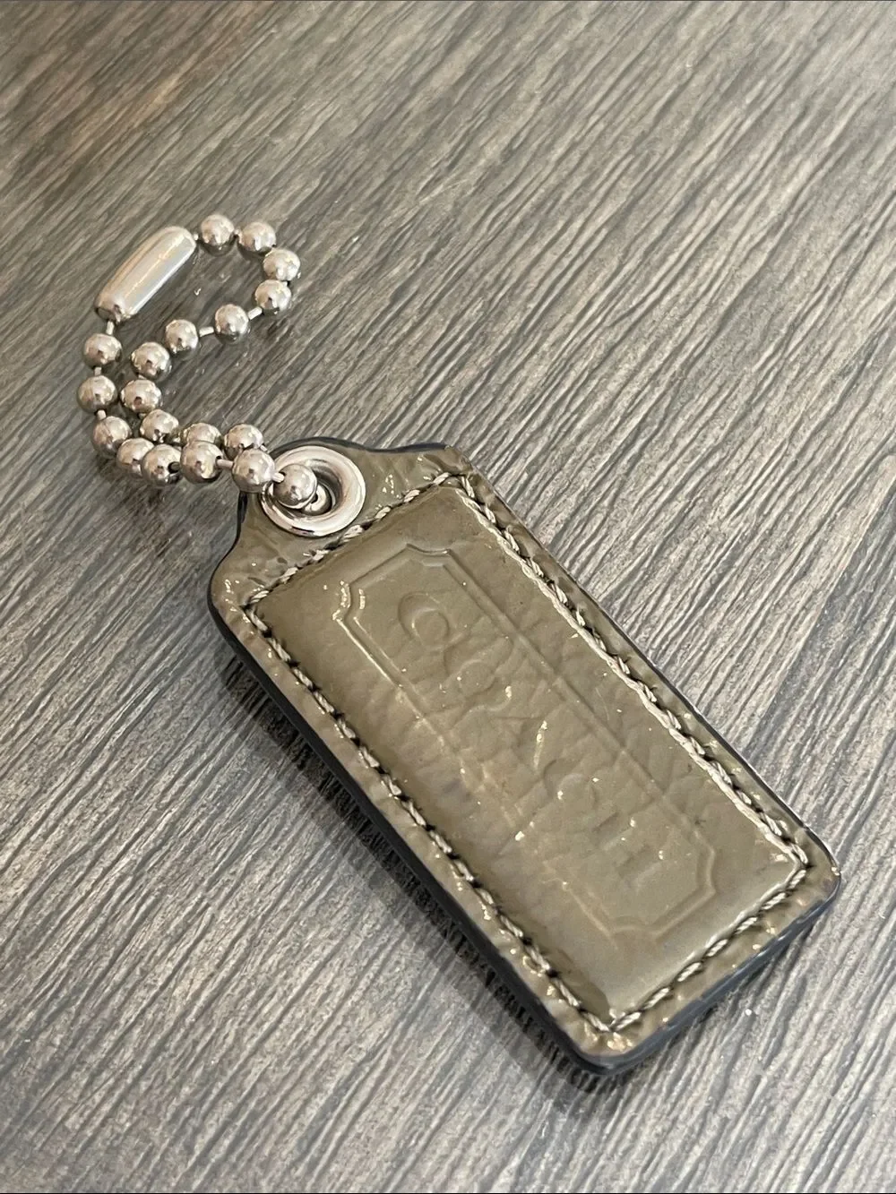 Coach Army Green - Olive ? Patent Leather Hangtag - Replacement Part
