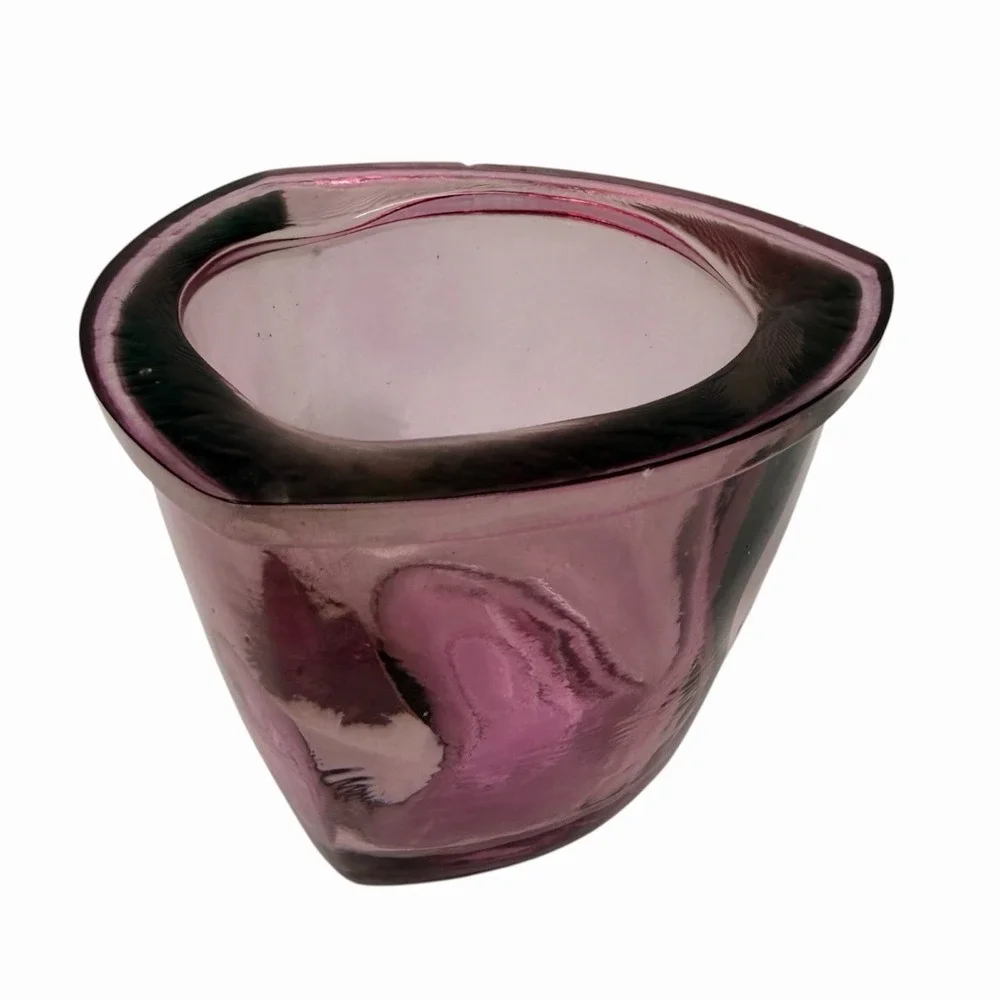 Vtg Vidrios San Miguel Spain Amethyst‎ Recycled Decorative Glass 3.75