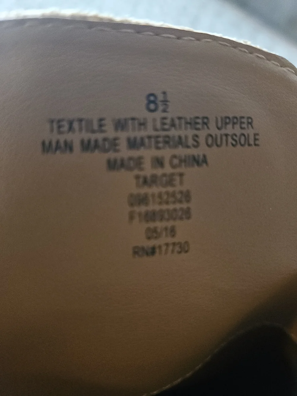 Target never worn