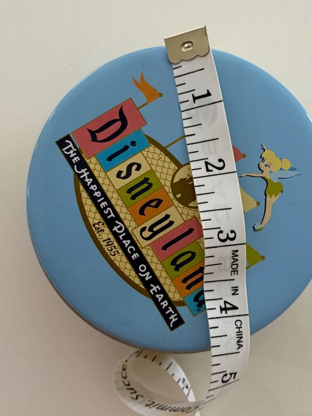 Rare! Vintage Disneyland 50th Anniversary Round Notepaper Tin - Loose Paper