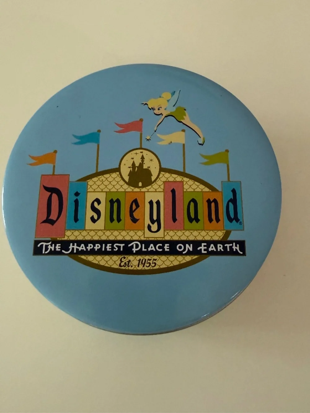 Rare! Vintage Disneyland 50th Anniversary Round Notepaper Tin - Loose Paper