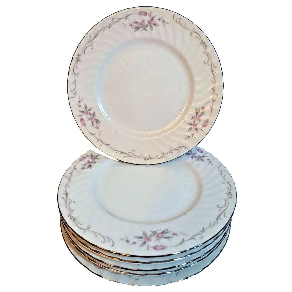 Vintage Gold Standard Porcelain China Plates - GST1 Pattern Set of Four