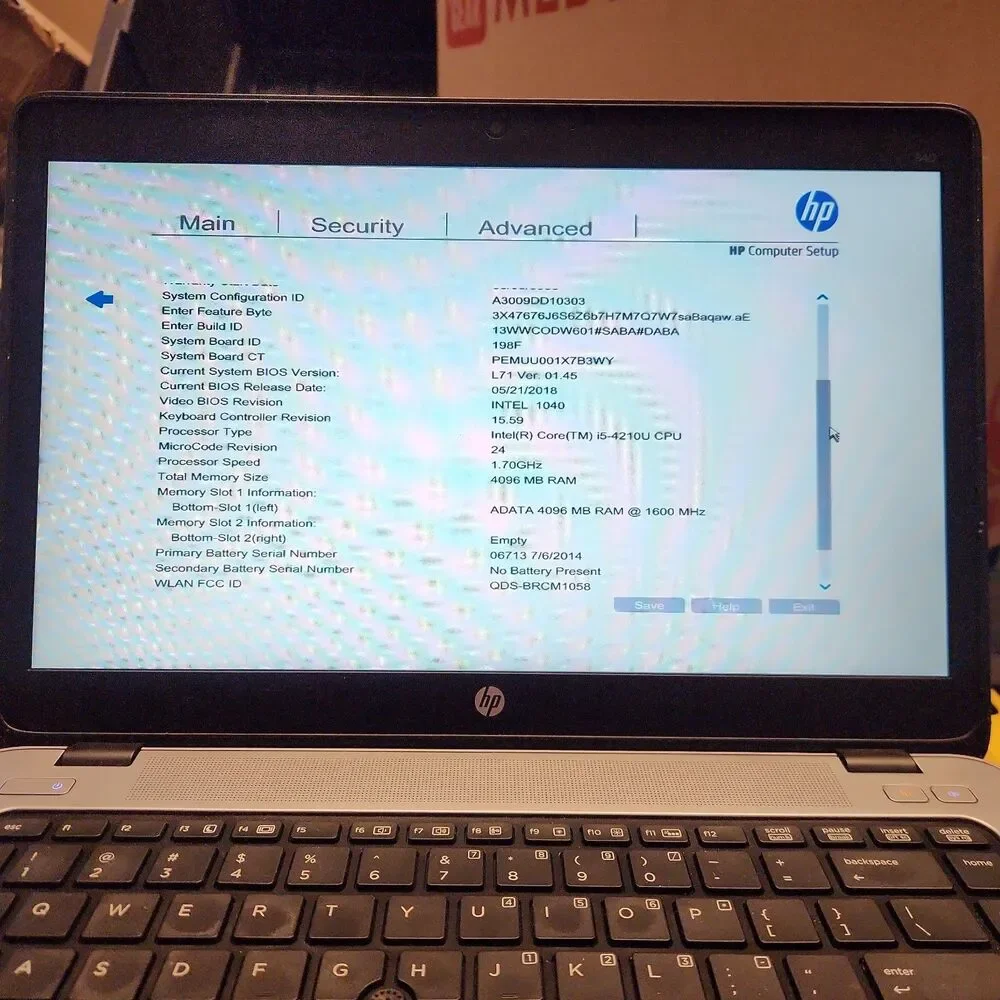 HP elitebook 840
