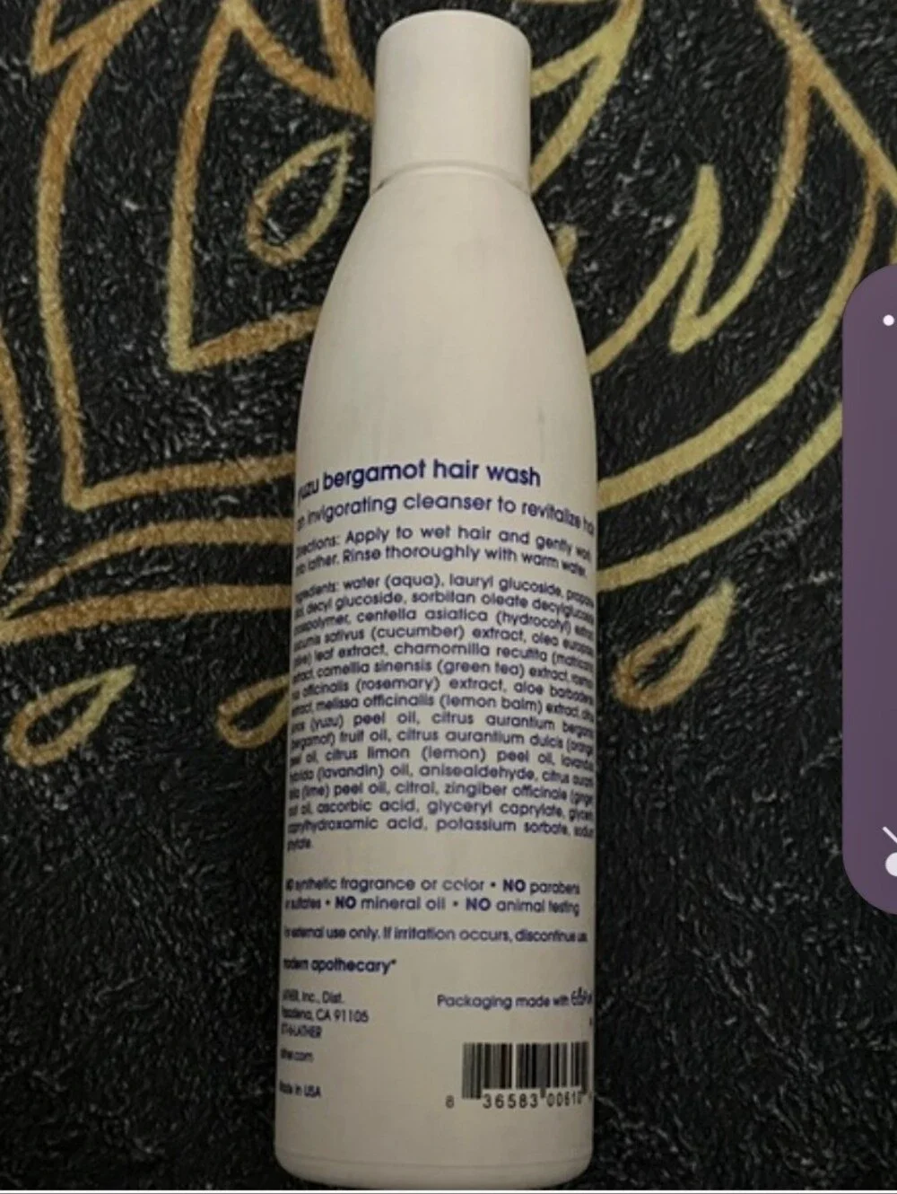 Lather Yuzu Bergamot Hair Wash Shampoo, Invigorating, Clean Ingredients,  Vegan
