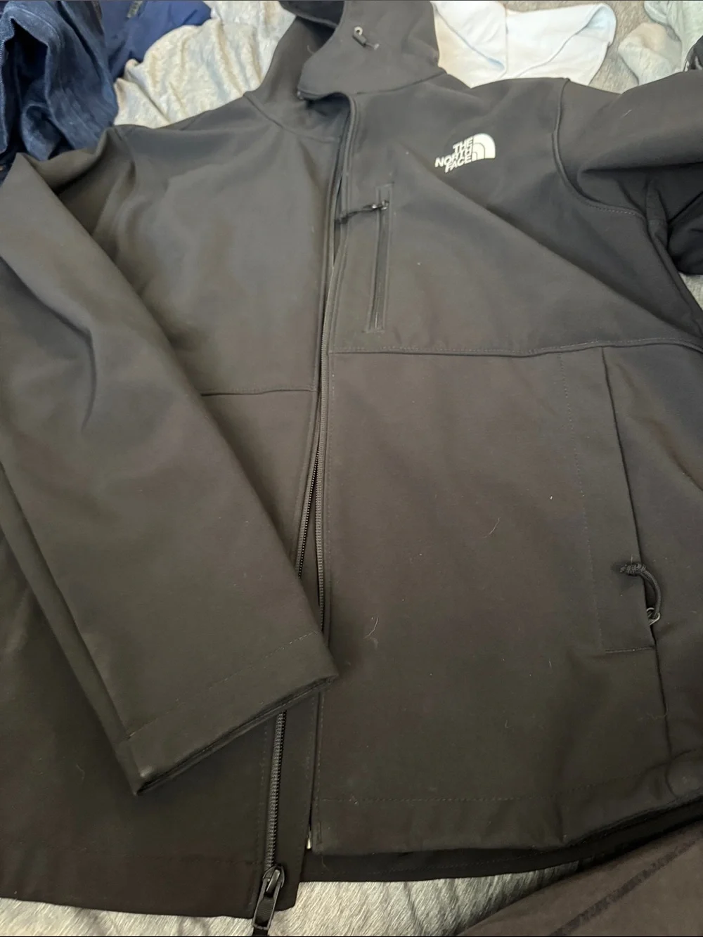 The North Face Black Hooded Windbreaker Jacket