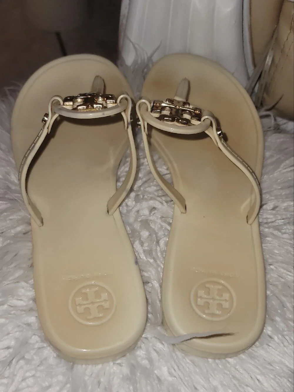Tory Burch detailing glossy