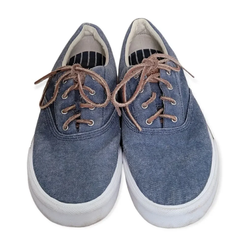 Sperry mens blue fabric top sider
