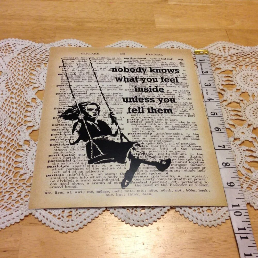 Antiqued paper look, with litho imagery
