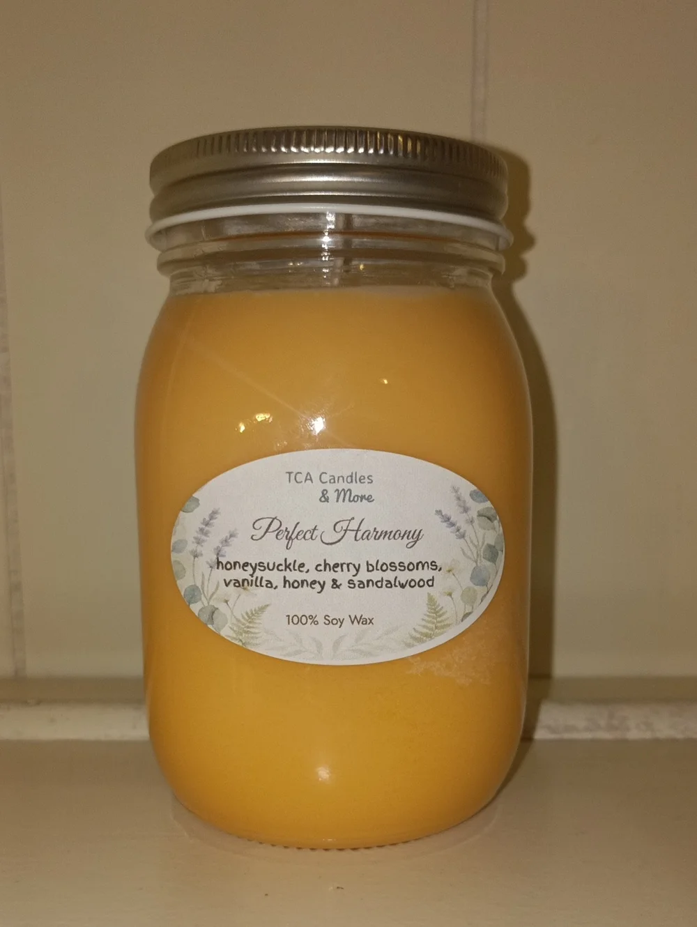 Perfect Harmony Soy Candle - Cream/Peach