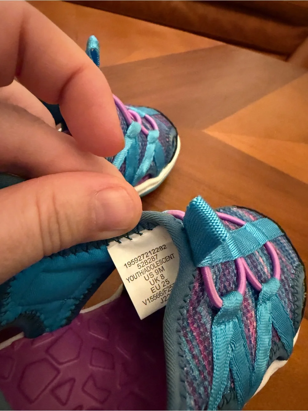 Lands End Kids purple and  Blue and water friendly Active Sandals