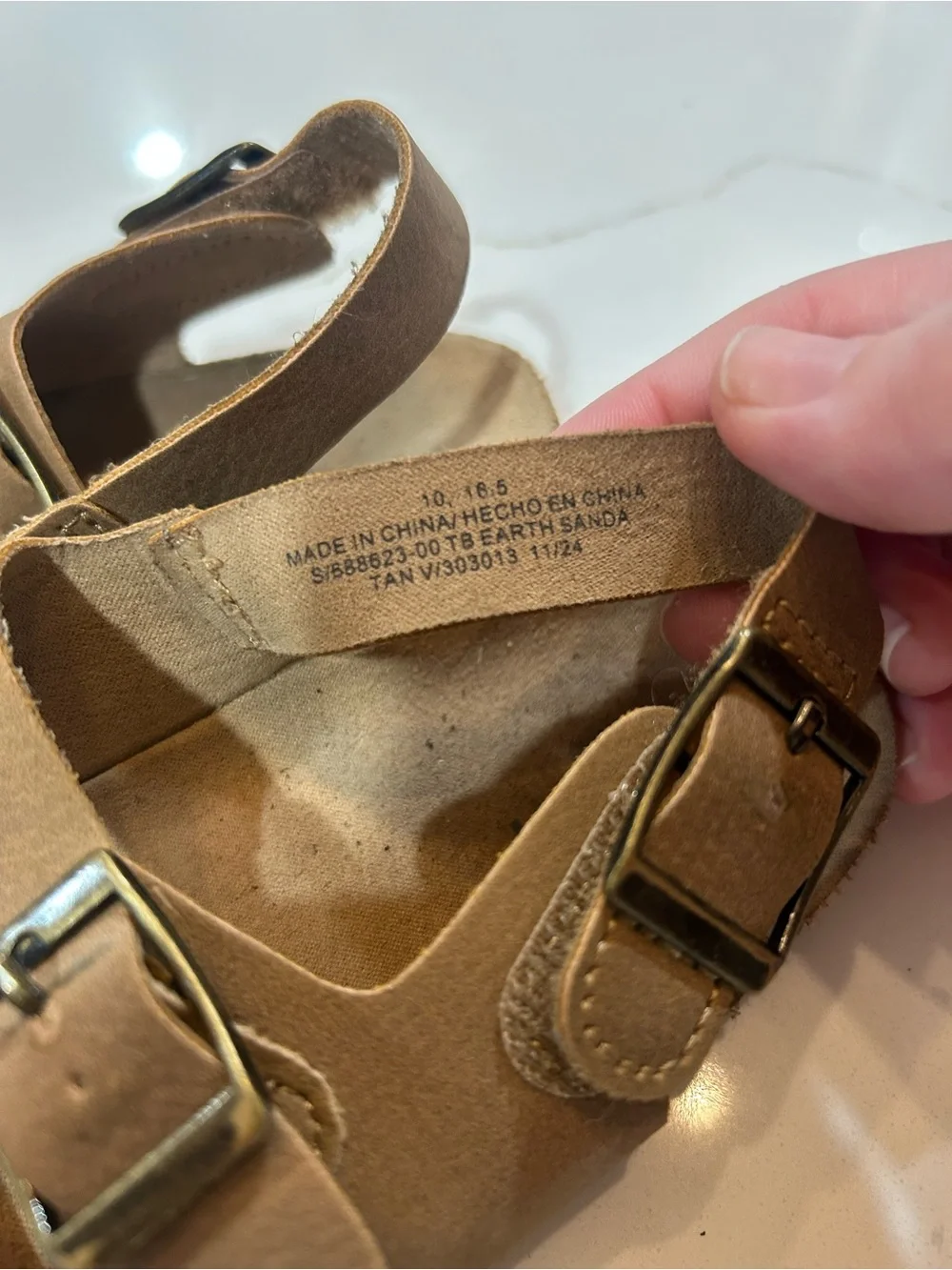Old Navy Kids Brown Double-Buckle Comfort Sandals