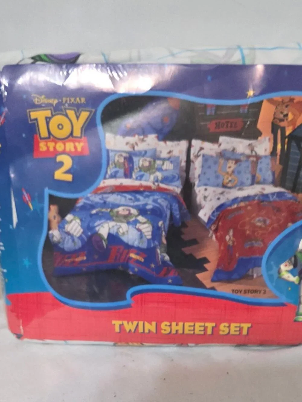Vintage TOY STORY 2 Twin Sheet Set Buzz Lightyear Woody Disney Pixar USA