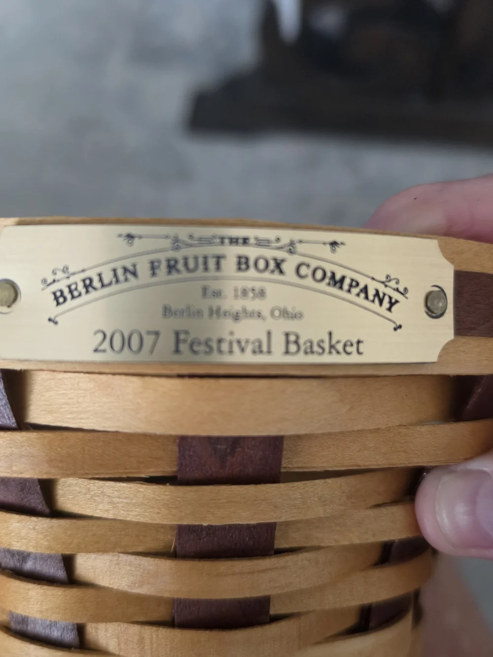 Limited Edition 2007 Festival Basket - Two-Tone Brown