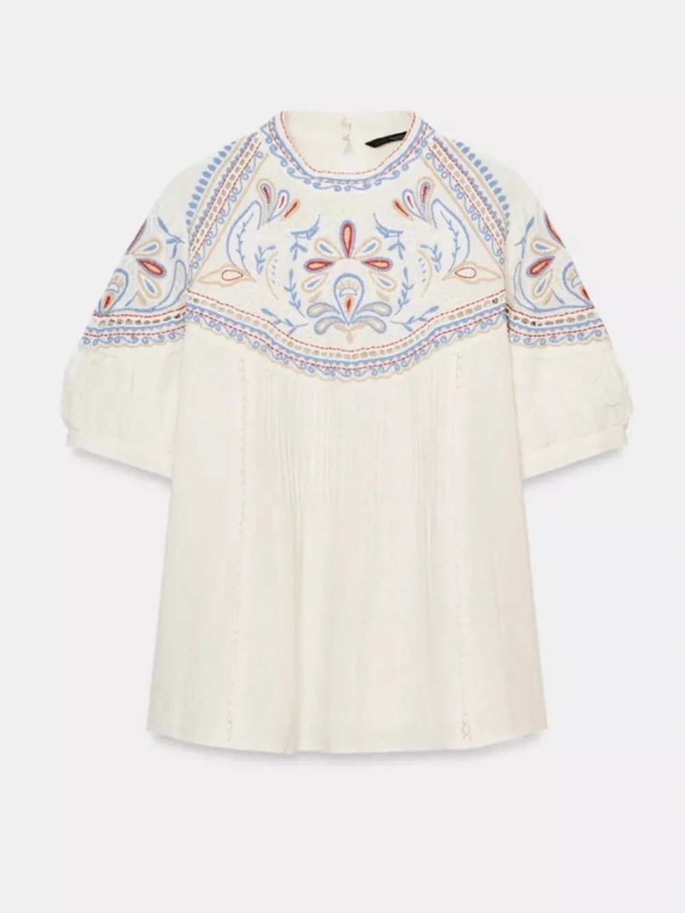 Zara ivory peasant