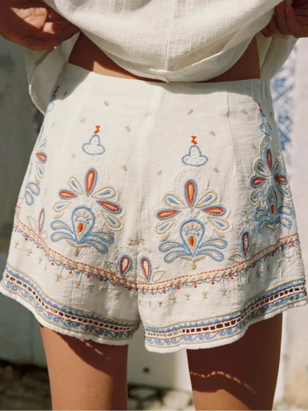 Zara ivory peasant