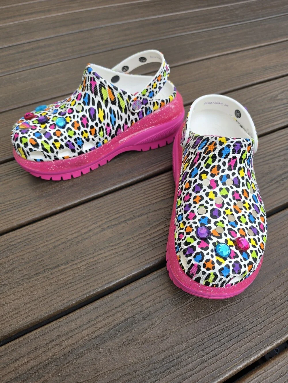 Crocs X Lisa Frank Mega Crush Clogs Size M8/W10 ••EXCELLENT CONDITION••